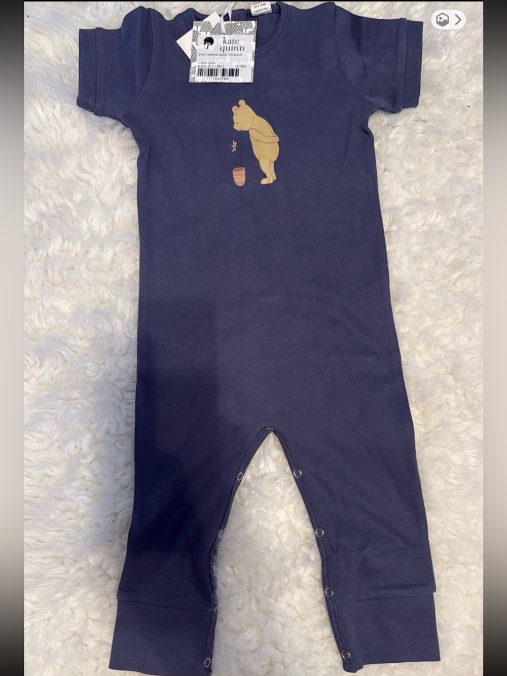 Kate Quinn  Winnie the Pooh short sleeve sport
jumpsuit 12/18m NWT!
